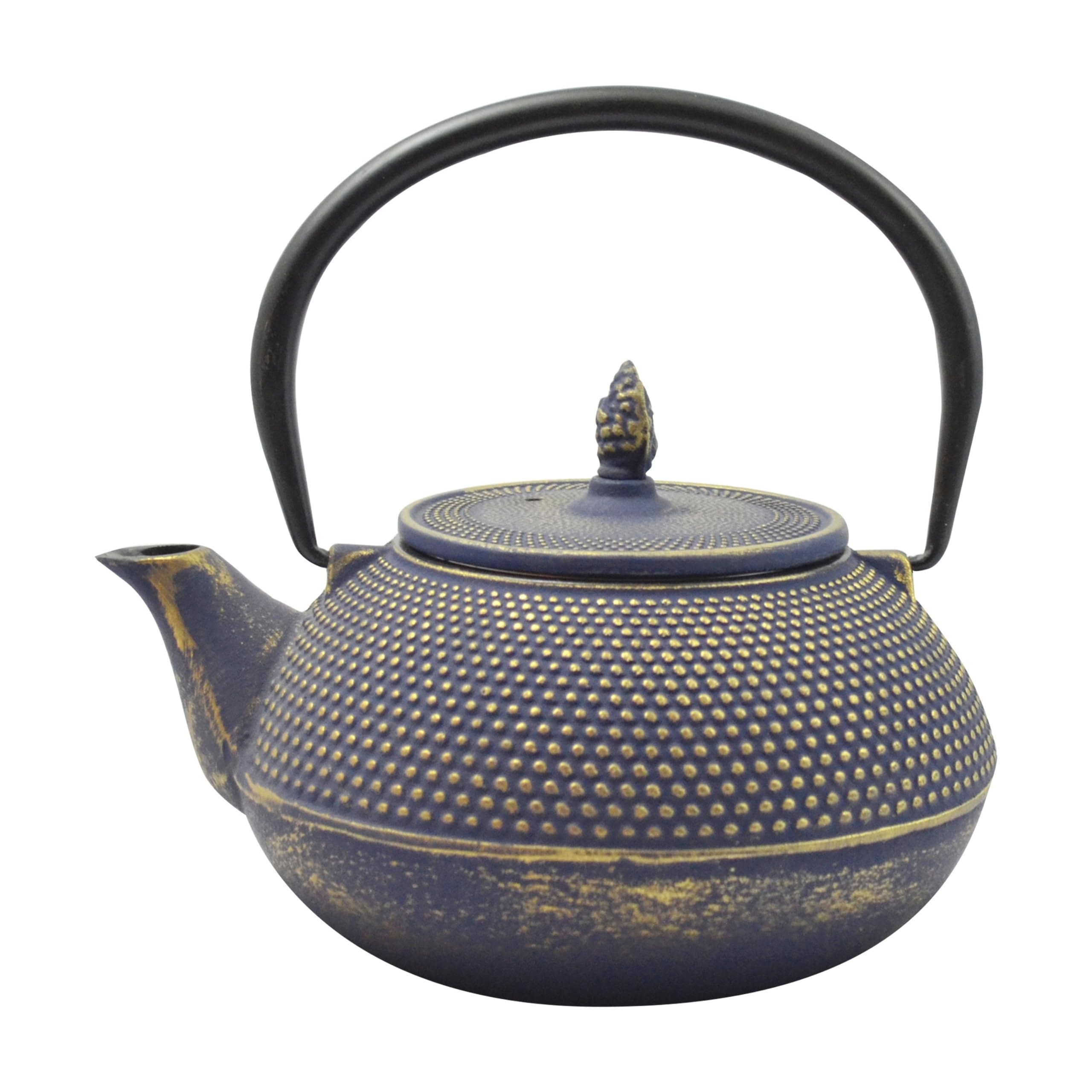 GULFSIDE Cast Iron Teapot Japanese Style 40-Ounce with Infuser