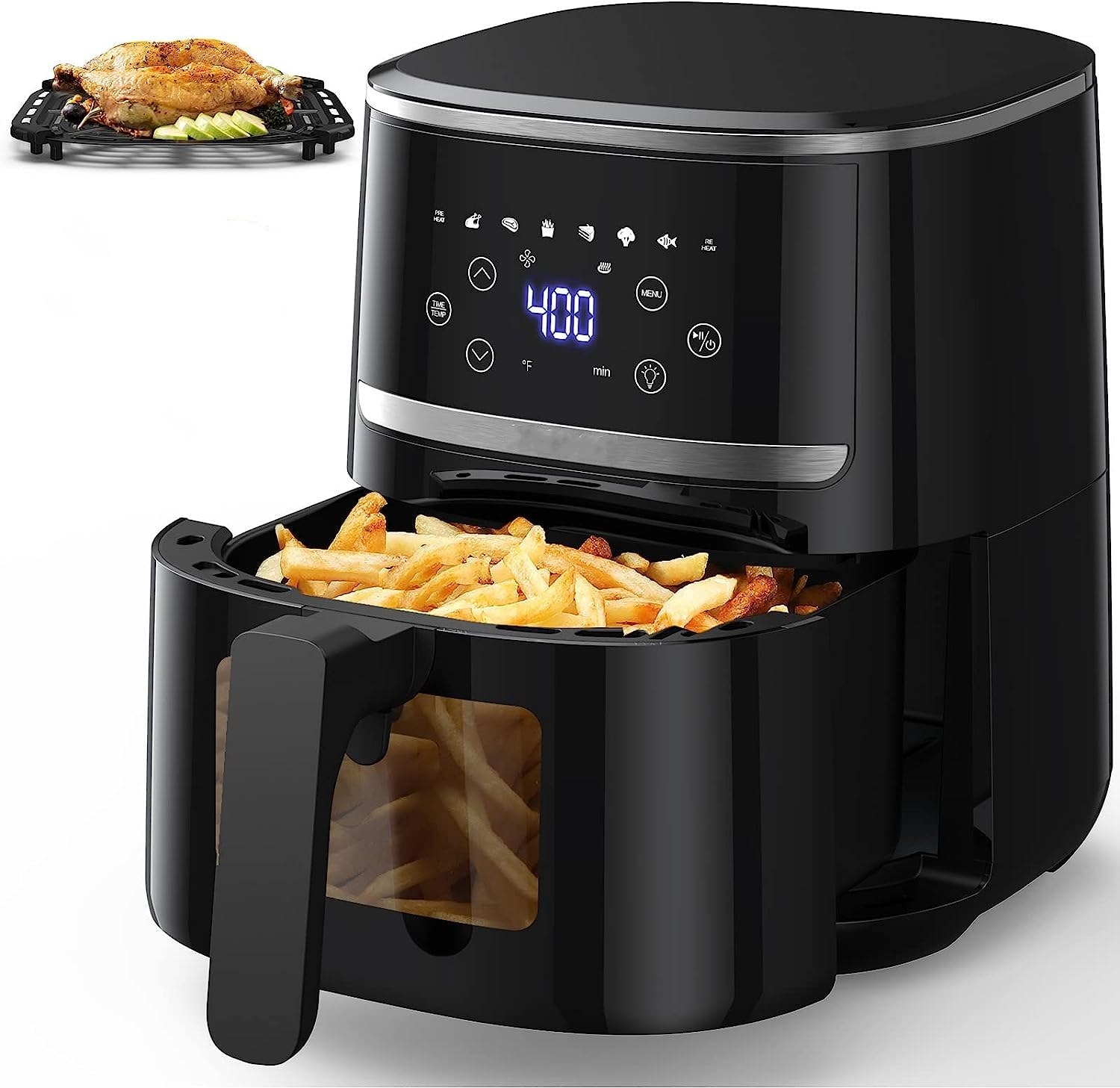 GULFSIDE Digital Air Fryer 5.8-Quart 8 Presets Touch Screen