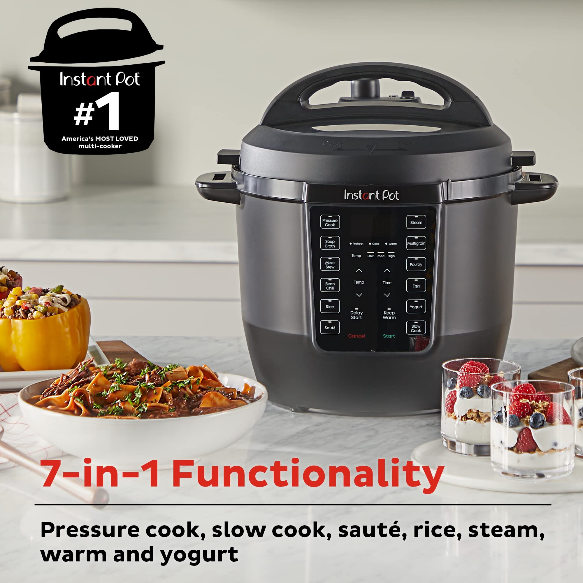 GULFSIDE Multi-Cooker 7-in-1 Electric Pressure Cooker 6-Quart